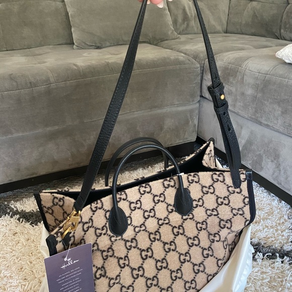 NWT Gucci wool monogram GG tote - Picture 6 of 8